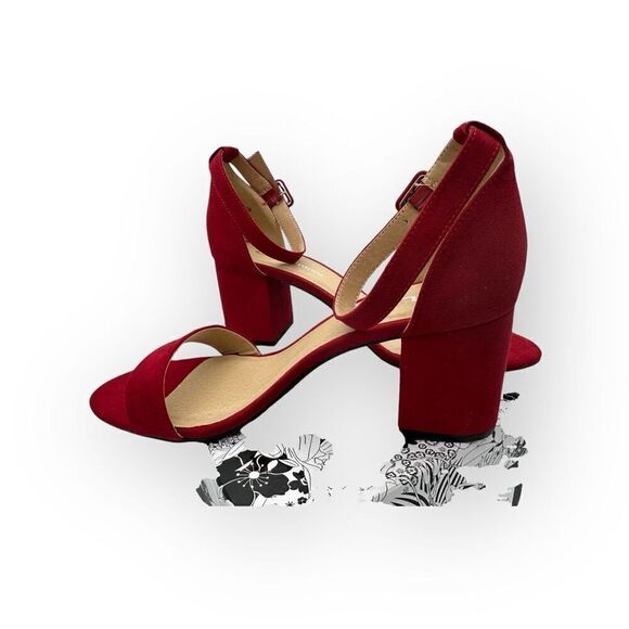 NWT CL By Laundry Womens Jody Super Suede Sandals Ruby Red Size 10M - Picture 8 of 14